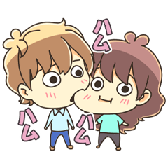 [LINEスタンプ] 美容師旦那と私。