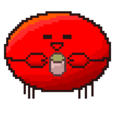 [LINEスタンプ] ドット風のかにちゃんスタンプ