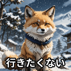 [LINEスタンプ] 拒否する可愛いキツネ