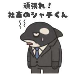 [LINEスタンプ] 頑張れ！社畜のシャチくんの画像（メイン）