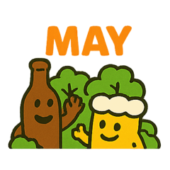 [LINEスタンプ] ビントとジョッキーノの5月だより
