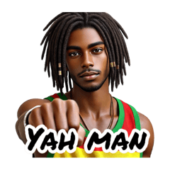 [LINEスタンプ] レゲエジャマイカンラスタマンの日常パトワ