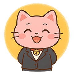 [LINEスタンプ] ピンクねこのミャウチ：お仕事の日常