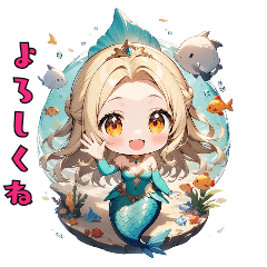 [LINEスタンプ] うたうよ♪セイレーンちゃん