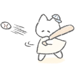 [LINEスタンプ] アクティブふんわりねこちゃん