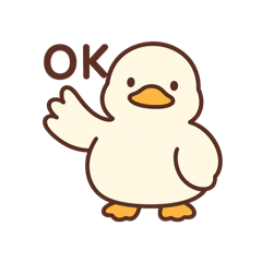 [LINEスタンプ] 使いやすいもちもちアヒルスタンプ