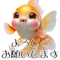 [LINEスタンプ] 3Dリアル金魚！敬語でこんにちは