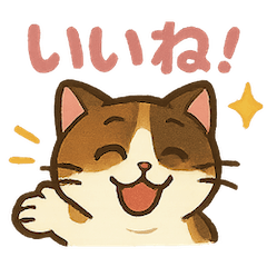 [LINEスタンプ] 可愛い三毛猫のモフ子