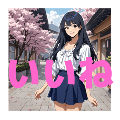 [LINEスタンプ] 木之本レール作AIあいちゃん2Dミニスカ1