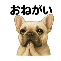 [LINEスタンプ] お祈りするブルドッグ