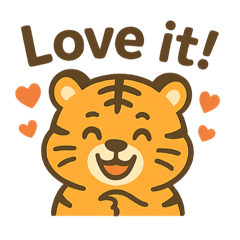 [LINEスタンプ] いろんな顔のトラ（英語ver.）