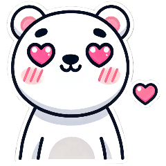 [LINEスタンプ] 小白熊のいい気分