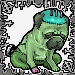 [LINEスタンプ] アンデッド動く⚰️フラン犬
