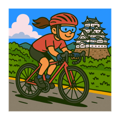 [LINEスタンプ] ロードバイクツーリング女子スタンプ