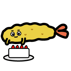 [LINEスタンプ] 目つきの悪いエビ天と動くスタンプ