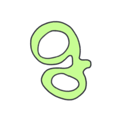 [LINEスタンプ] グリーングリーンアルファベット 2.