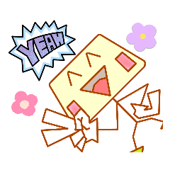 [LINEスタンプ] カクボー【cute stick figure】