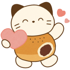 [LINEスタンプ] ねこ(ころころへんしんみにちゃんず)