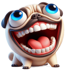 [LINEスタンプ] パグ おもしろ表情