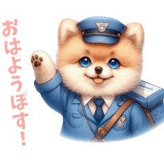 [LINEスタンプ] そらもふ郵便局ぽすたろのおとどけ便