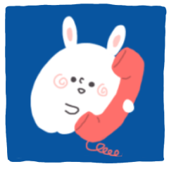 [LINEスタンプ] 哀愁らびっと（青）