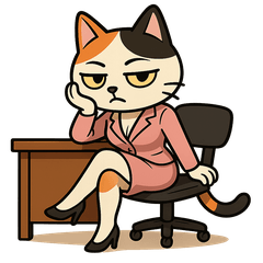 [LINEスタンプ] がんばるOL三毛猫【毎日使える】