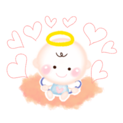 [LINEスタンプ] ほんわか天使のスタンプ5言葉のプレゼント