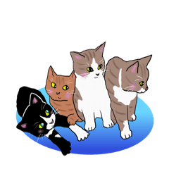 [LINEスタンプ] ラー・トゥイ⑤猫ズ