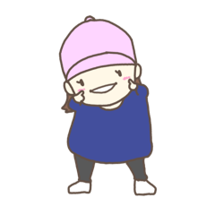 [LINEスタンプ] 帽子の元気で可愛い女の子