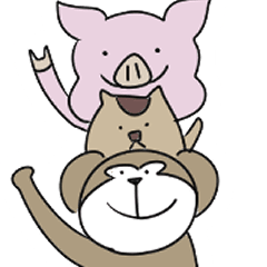 [LINEスタンプ] ちょけとトンテキと錦