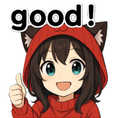 [LINEスタンプ] 猫耳少女マリちゃん01