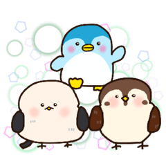 [LINEスタンプ] トリたちの日常生活ʚ・▴・ɞ