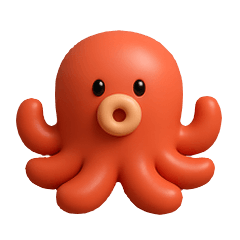 [LINEスタンプ] 3D TAKOさん