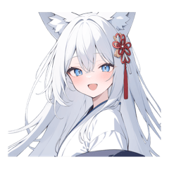[LINEスタンプ] もふもふ狐耳ガールの気まぐれスタンプ