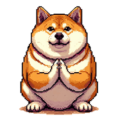 [LINEスタンプ] 敬語で丁寧 大人ふとっちょ柴犬