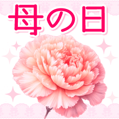 [LINEスタンプ] 花びらが舞う！母の日美しいカーネーション