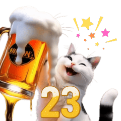 [LINEスタンプ] 動く！踊る猫ミーム(パート23)