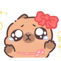 [LINEスタンプ] 恋人カピバラの可愛い対話とふれあい