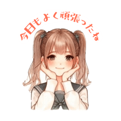 [LINEスタンプ] 日常スタンプ(水彩画風girl）