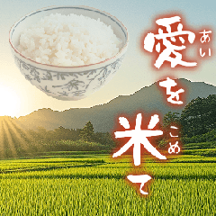 [LINEスタンプ] 超使える♡ライス/ごはん/おこめ