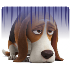 [LINEスタンプ] 落ち込む犬