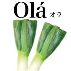 [LINEスタンプ] ネギ増し 【ポルトガル語】