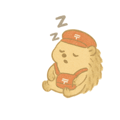 [LINEスタンプ] ハリネズミ郵便屋さんの一日