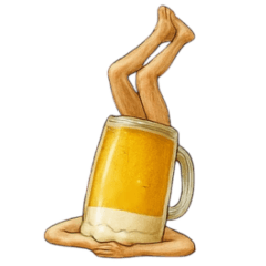 [LINEスタンプ] ビール無限人