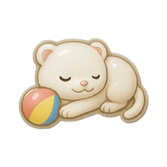 [LINEスタンプ] ぷっくりシールスタンプ【フェレット】
