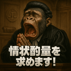 [LINEスタンプ] 変顔ごり裁判官