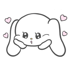 [LINEスタンプ] 甘えん坊でわがままなうさぎいぬ