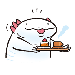[LINEスタンプ] いきものだもののウーパールーパー
