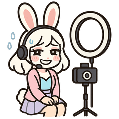 [LINEスタンプ] 毎日使える♪うさぎ系YouTuberスタンプ