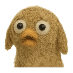 [LINEスタンプ] 残念な羊毛フェルト動物達の画像（メイン）